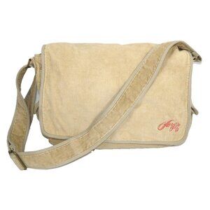 Vintage AEROPOSTALE beige cotton corduroy messenger crossbody bag purse
